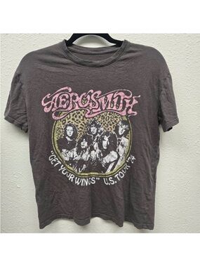 Aerosmith 'Get Your Wings' Gray Graphic Tee Women’s Size Small